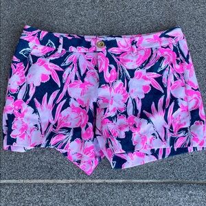 Lilly Pulitzer Pink and Navy Floral Shorts